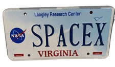 Exp Va Personalized Vanity License Plate SPACE X NASA Langley Research Tag Sign picture