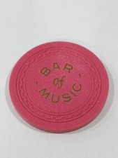 1948 BAR OF MUSIC LAS VEGAS, NEVADA CHIP GREAT FOR VINTAGE COLLECTION LAST ONE picture