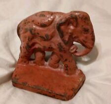 Vintage Antique Cast Iron Elephant Bookend picture