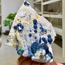 1.59LB Natural Crystal rare transparent blue cubic fluorite sample picture
