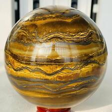 1460g Natural Tiger Eye stone ball quartz crystal ball Reiki healing picture