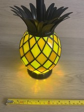 Rare Retired Tiffany Style Stained Glass Pineapple by Party Lite- Island Escape  picture