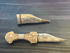Jordanian Jambiya Knife - Bedouin Dagger with Bone Handle and Carbon Steel Blade picture