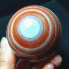Rare 228.8G 54mm Natural Gobi Agate Eyes Agate/Stone Ball Madagascar AB1261 picture