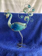 Vintage PeacockArt Decor Metal/Glass 11 Inches Tall, 11 Inches Wide picture