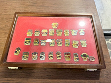 Official NFL Super Bowl I-XXV Silver Anniversary Commemorative Pin Set walnut picture