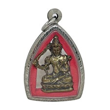 Tibetan Manjushri Bodhisattva Wenshu Brandishing Sword of Wisdom Amulet Pendant picture