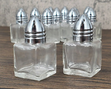 Lot of 6 Pairs Tablecraft Glass & Stainless Steel Salt & Pepper Shakers Parties picture