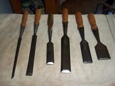 VTG. Six Cast Steel Socket Chisels Witherby, EA Berg, Stanley - plus picture
