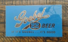Rare VTG 1950s GOEBEL Beer Back Bar Register Sign Plastic 8