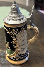 Antique Marzi & Remy #2793 .5L German Beer Stein Made 1930-1939 Shepherd Goats picture
