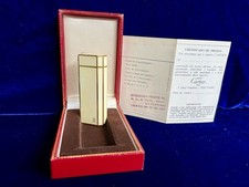 Cartier Lighter Vintage Pentagon White Super Mint Condition Works Year Warranty picture