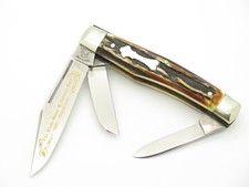 1987 Blade Show Limited Fight'n Rooster Frank Buster Germany Stag Folding Knife picture