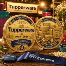 Tupperware 80th Anniversary Gold Commemorative Coin picture