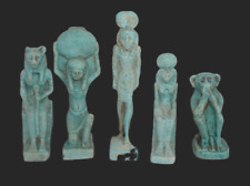 5 RARE ANCIENT EGYPTIAN PHARAONIC ANTIQUE ISIS , Baboon,Horus , Sekment Statues picture