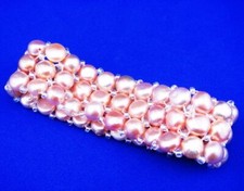 Gorgeous Pink Pearl Beads HandMade Lady Bangle Bracelet #01292502 picture
