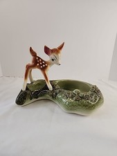 Bambi Planter Walt Disney Productions Deer Doe Ceramic Figure VINTAGE  picture