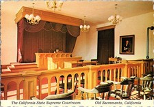 Old Sacramento CA Supreme Courtroom B.F. Hastings Building Postcard picture
