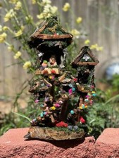 Fairy House Fairy Garden Just For You Fully Decorated and Has lights, dollhouse picture