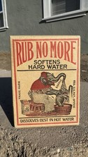 RUB NO MORE Cleanser Free Sample - Vintage Advertising Cardboard Soap Box picture