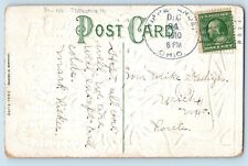 DPO Tippecanoe Ohio OH Postcard To My Uncle Dear Flowers Embossed 1910 Antique picture