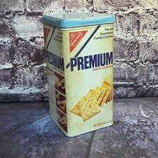 Charming Vintage Nabisco Premium Saltine Crackers Tin picture