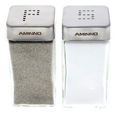 Salt and Pepper Glass Shakers Stainless Steel Tops Lid  Restaurant Shaker picture