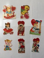 Vintage die-cut valentines cards, 1950s, 60s picture
