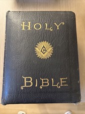 Masonic Holy Bible Combination Edition Super Old And Very Heavy ￼￼ picture