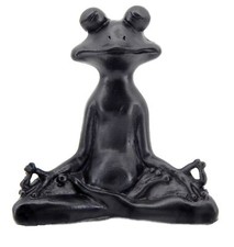Bellaa 23101 Frog Statue Meditation Lotus Pose Yoga Zen Buddha Outdoor Garden... picture