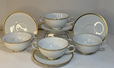 Noritake Carrie Cream Soup Bowl & Cup Saucer 4 Sets ( 8 Pieces Total)Ireland picture