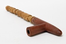 Northern Plains Calinite Pipe with twisted wooden calumet picture