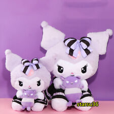 Cartoon Cute Devil Bow-knot Kuromi Plush Doll Pillow Stuffed Toys Cushion Gift picture