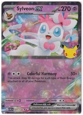Sylveon ex 071/128 Pokémon 30th Anniversary Pokemon TCG Holo Double Rare NM picture