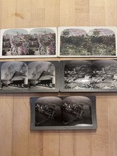 5 PENNSYLVANIA Stereoview CARDS Stereograph Philadelphia Pittsburg 1900s picture