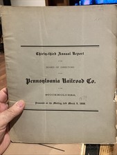 1881 vintage PENNSYLVANIA RAILROAD COMPANY ANNUAL REPORT 35th year PRR picture