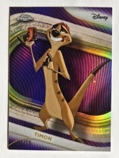 2025 TOPPS CHROME DISNEY TIMON THE LION KING PURPLE REFRACTOR 41/75 picture