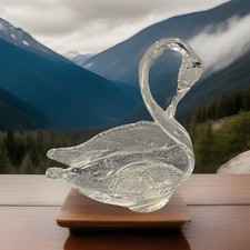 Vintage Cavan Ireland Crystal Swan candy dish picture