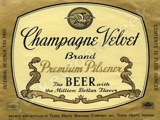 Champagne Velvet Brand Beer Label 9