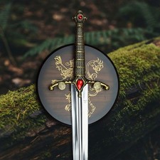 Medieval Fantasy Sword Replica Stainless steel Hand forged Collector Movie Sword picture