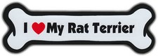 Dog Bone Magnet I Love My Rat Terrier Cars Tracks Refrigerators Buy2 Get3Rd Free picture
