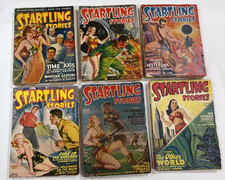 Startling Stories Pulp Lot of 6 1948 Jan, Mar & Jul Bradbury May, Sep, Nov in VG picture