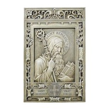 Avalon Gallery Saint Benedict Garden Wall Plaque, 15 Inch picture