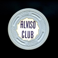 OLD VINTAGE RARE 1960 CALIF CARD ROOM CHIP - $20.00 - ALVISO CLUB - ALVISO CA picture