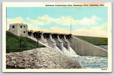 Vintage Postcard Delaware Conservancy Dam Olentangy River Ohio picture