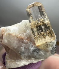 50 carat yellow color with rutile inclusion topaz specimen from katlang picture