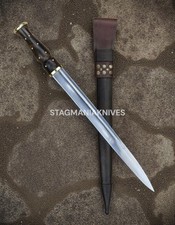 Premium Hand Forged J2 Steel Hunting Scottish Dirk 14th Century Bowie Knife picture