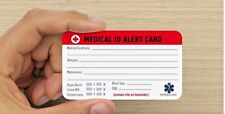 Travel Medical Card for Medical Alert ID bracelet+Luggage Tags.( 5-pack) picture
