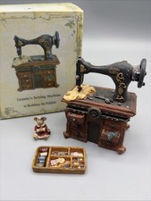 Boyds Bears Treasure Box Granny's Sewing Machine w/Bobbin McNibble Trinket Box picture