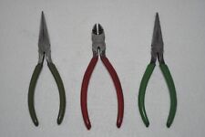 3 Vintage Klein Tool BELL SYSTEM Telephone Precision Pliers Wire Cutters picture